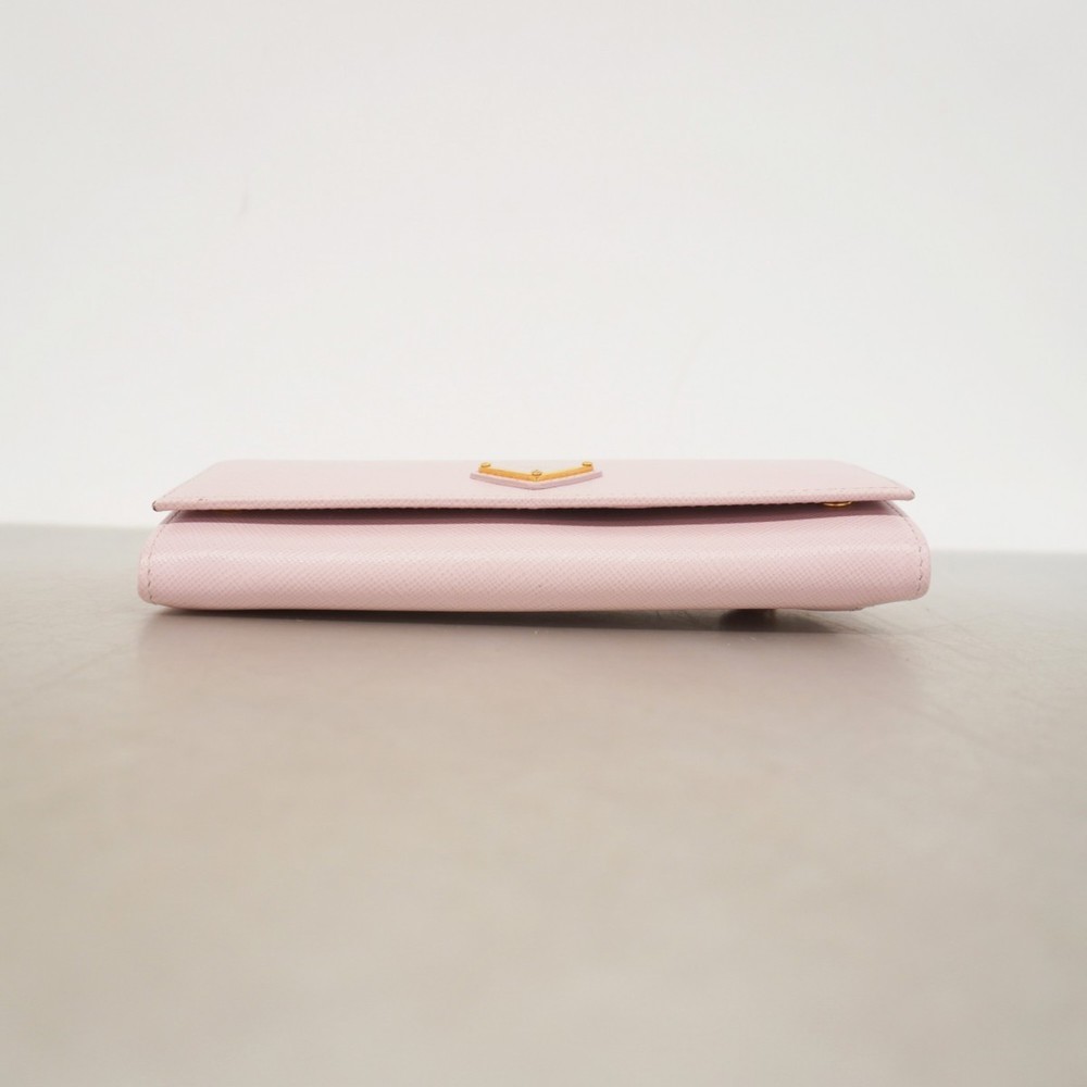 Prada Saffiano Leather Long Wallet, Pink, Women's, P1035694 - Picture 2 of 15